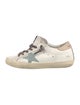Golden Goose Leather Glitter Accents Sneakers