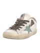 Golden Goose Leather Glitter Accents Sneakers