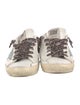 Golden Goose Leather Glitter Accents Sneakers