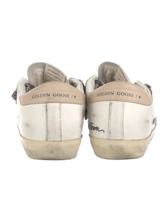 Golden Goose Leather Glitter Accents Sneakers