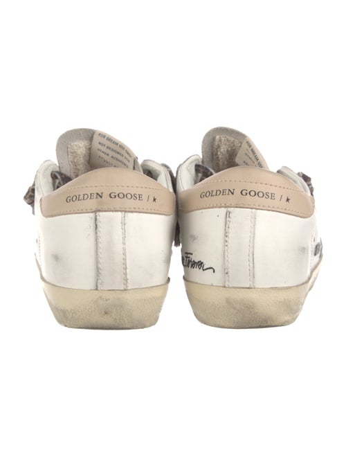 Golden Goose Leather Glitter Accents Sneakers