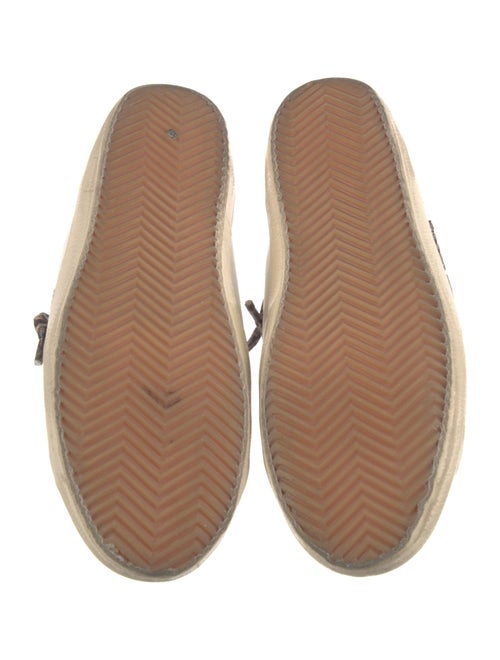 Golden Goose Leather Glitter Accents Sneakers