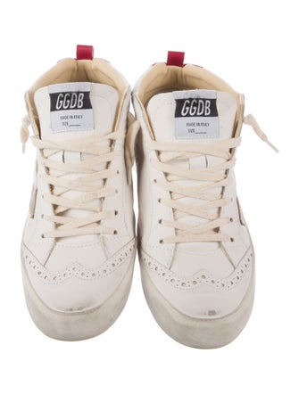Golden Goose Leather Colorblock Pattern Sneakers