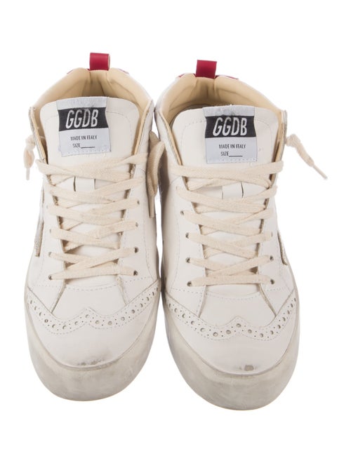 Golden Goose Leather Colorblock Pattern Sneakers