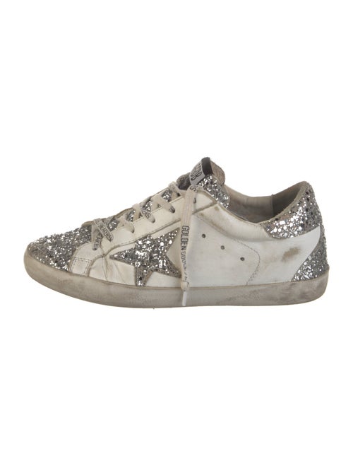 Golden Goose Leather Colorblock Pattern Sneakers