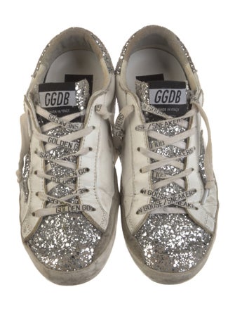 Golden Goose Leather Colorblock Pattern Sneakers