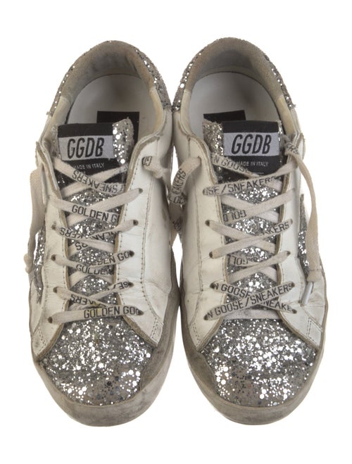 Golden Goose Leather Colorblock Pattern Sneakers