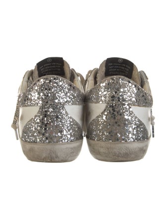 Golden Goose Leather Colorblock Pattern Sneakers