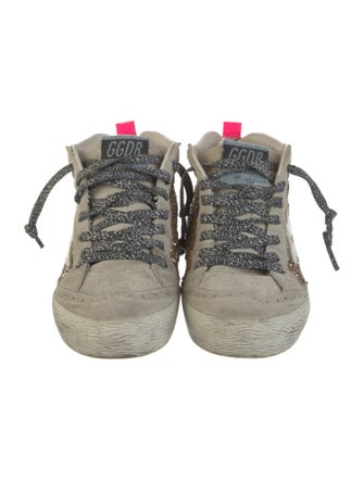 Golden Goose Suede Animal Print Sneakers
