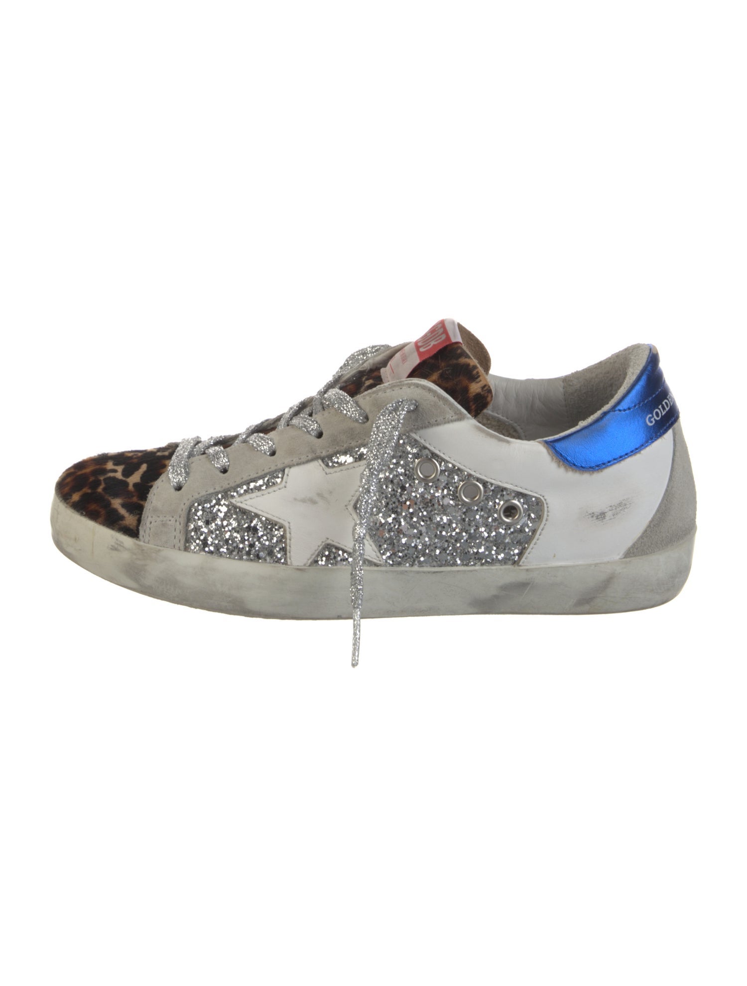 Golden Goose Glitter Colorblock Pattern Sneakers