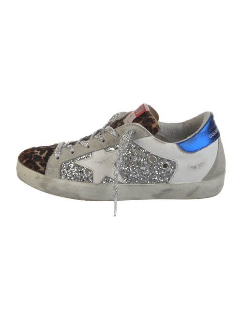 Golden Goose Glitter Colorblock Pattern Sneakers