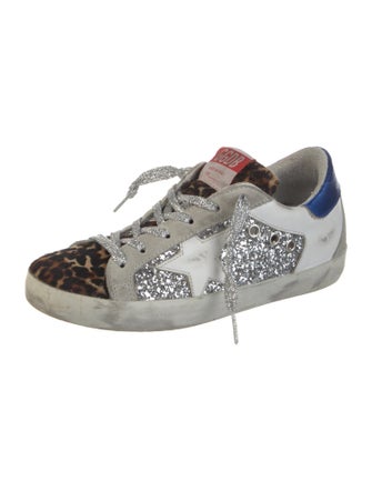 Golden Goose Glitter Colorblock Pattern Sneakers