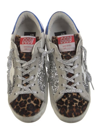 Golden Goose Glitter Colorblock Pattern Sneakers