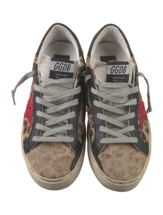 Golden Goose Ponyhair Animal Print Sneakers