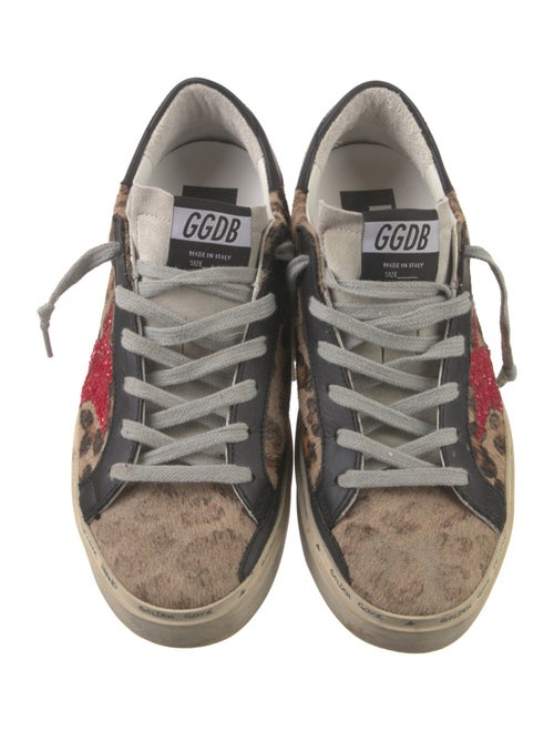 Golden Goose Ponyhair Animal Print Sneakers