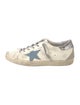 Golden Goose Leather Glitter Accents Sneakers