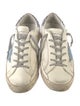 Golden Goose Leather Glitter Accents Sneakers