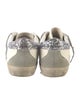 Golden Goose Leather Glitter Accents Sneakers
