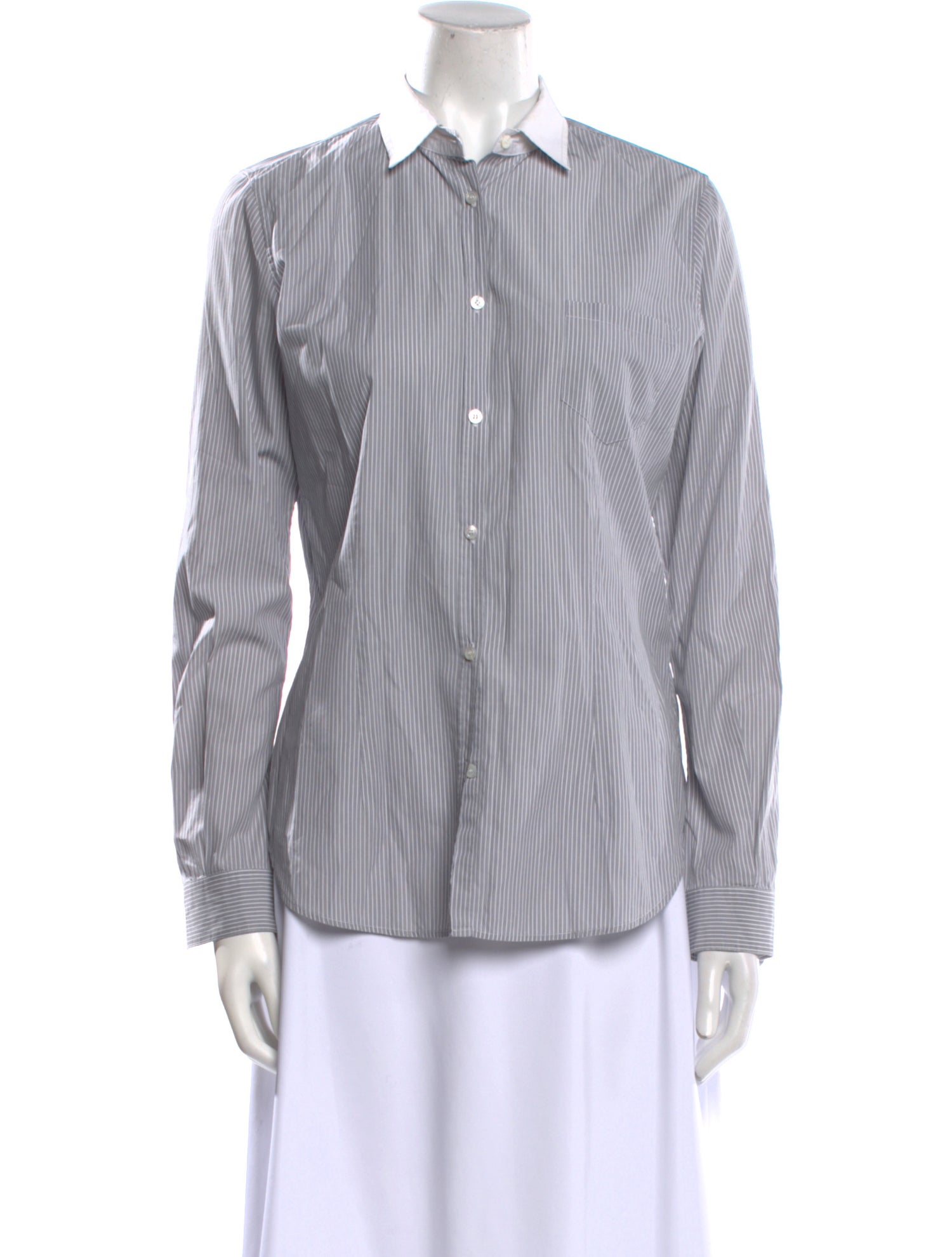 Golden Goose Striped Long Sleeve Button-Up Top