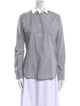 Golden Goose Striped Long Sleeve Button-Up Top