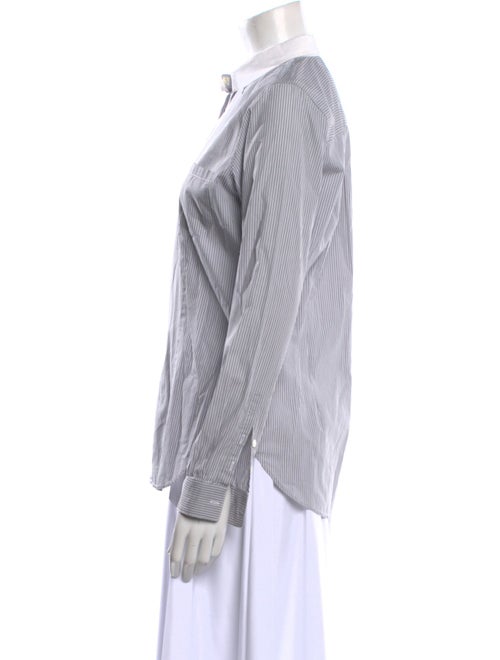 Golden Goose Striped Long Sleeve Button-Up Top