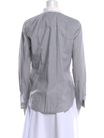 Golden Goose Striped Long Sleeve Button-Up Top