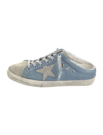 Golden Goose Denim Distressed Accents Sneakers