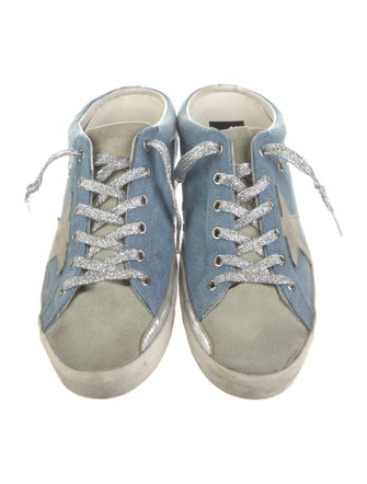 Golden Goose Denim Distressed Accents Sneakers