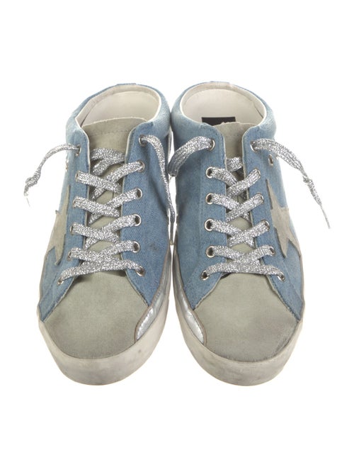 Golden Goose Denim Distressed Accents Sneakers