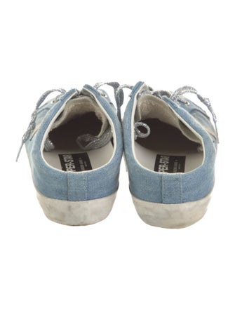 Golden Goose Denim Distressed Accents Sneakers