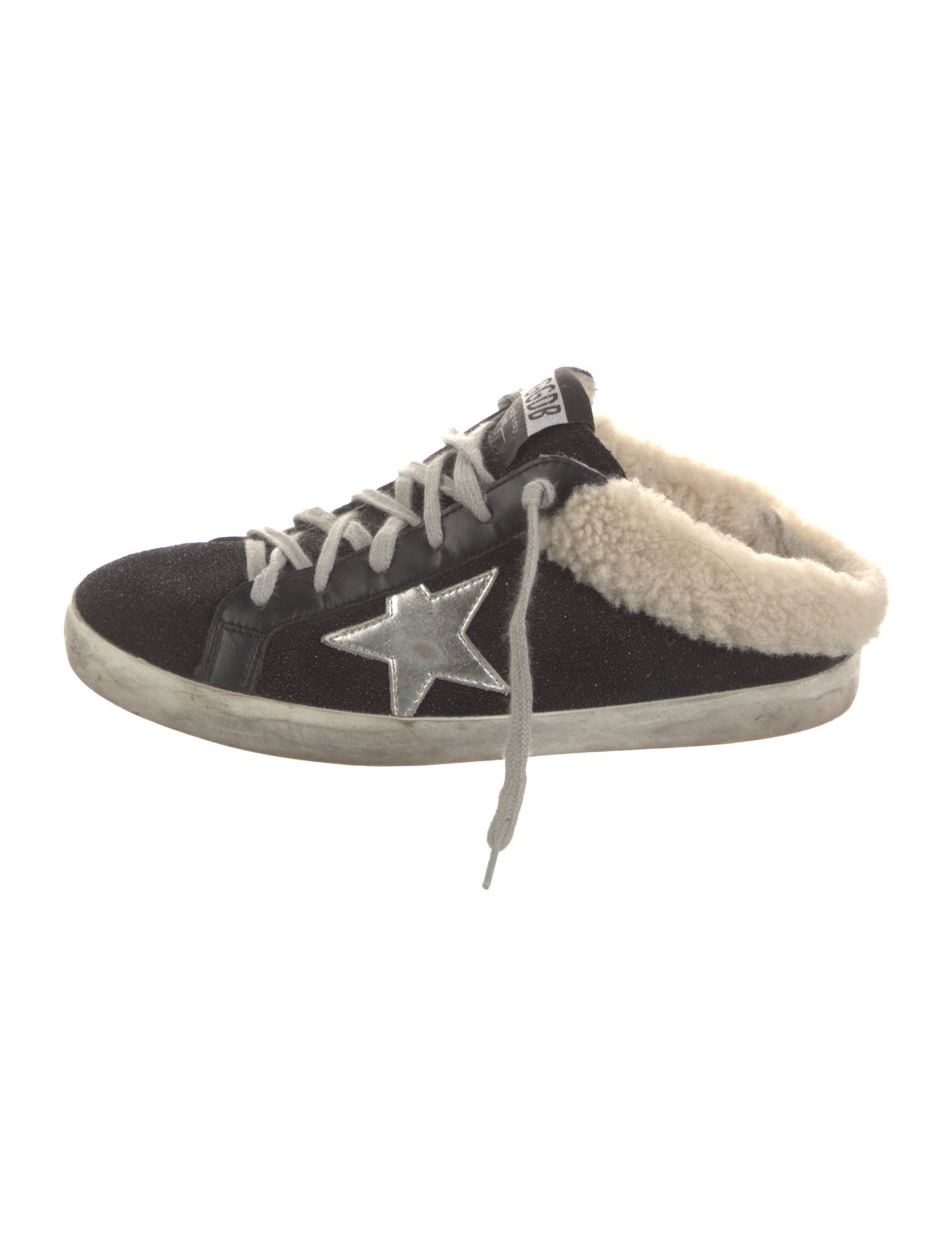 Golden Goose Glitter Fur Trim Sneakers