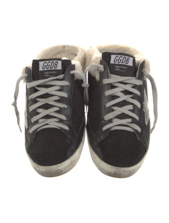 Golden Goose Glitter Fur Trim Sneakers