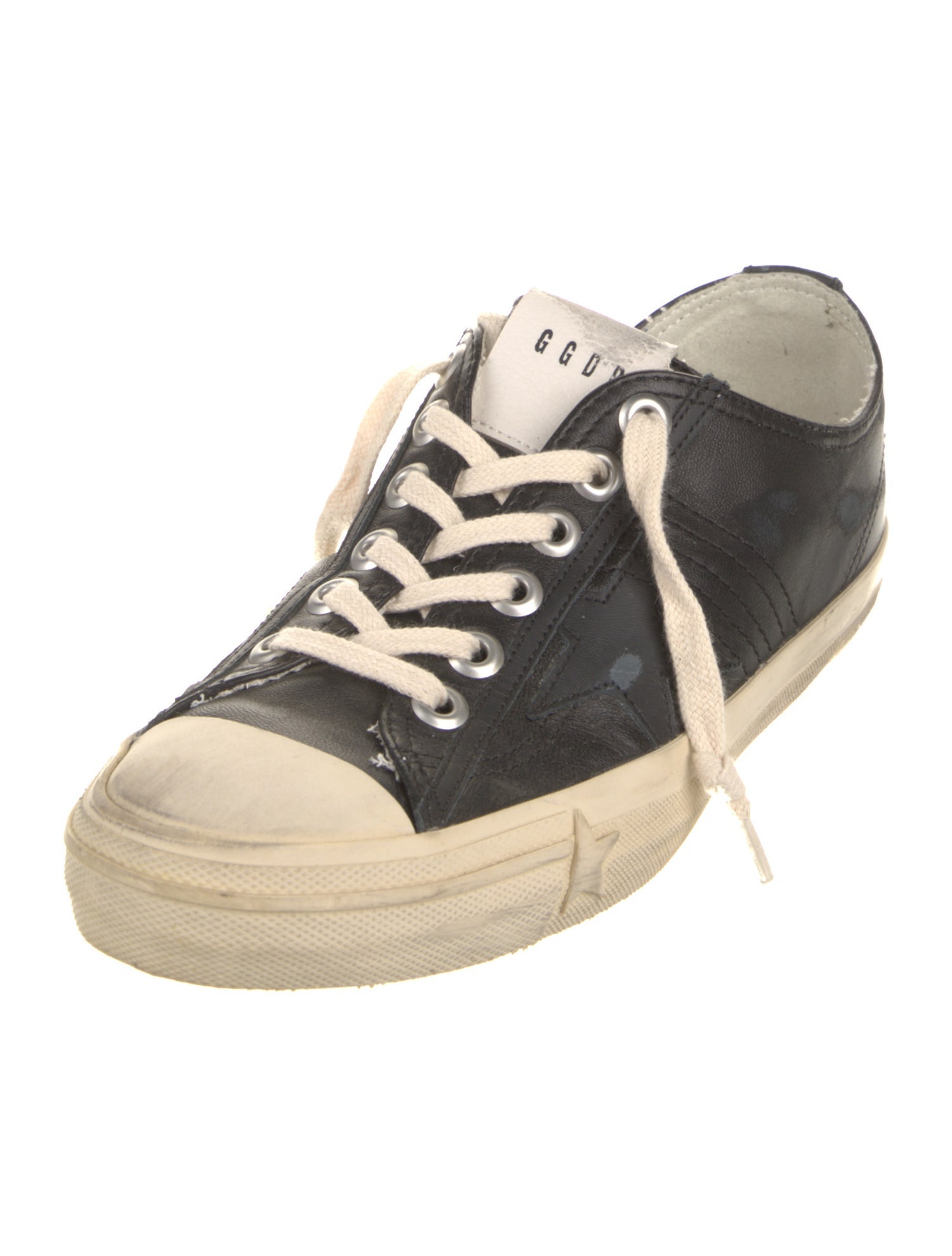 Golden Goose Leather Distressed Accents Sneakers
