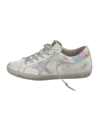 Golden Goose Leather Distressed Accents Sneakers