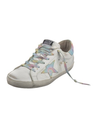 Golden Goose Leather Distressed Accents Sneakers