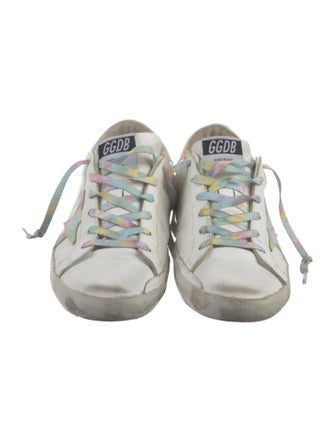 Golden Goose Leather Distressed Accents Sneakers