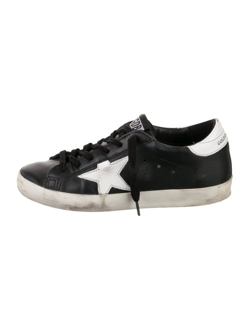 Golden Goose Leather Graphic Print Sneakers