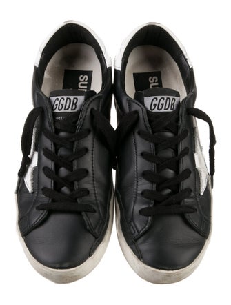Golden Goose Leather Graphic Print Sneakers