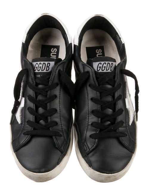 Golden Goose Leather Graphic Print Sneakers