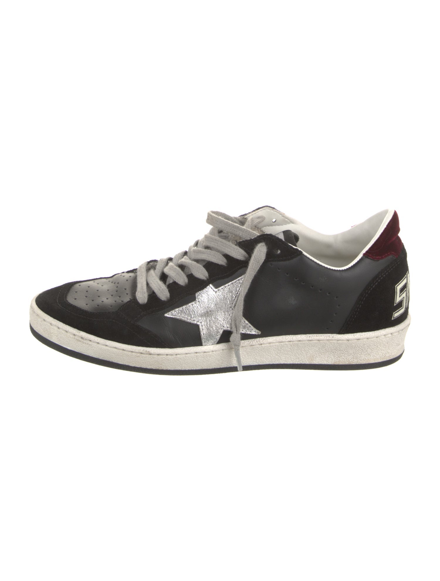 Golden Goose Leather Printed Sneakers