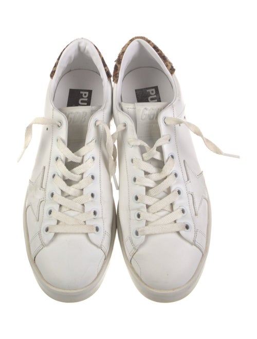 Golden Goose Leather Fur Trim Sneakers