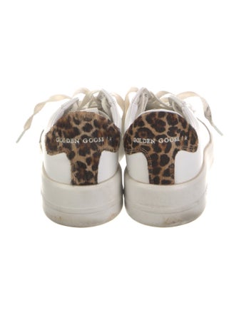 Golden Goose Leather Fur Trim Sneakers