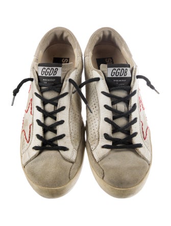Golden Goose Suede Distressed Accents Sneakers