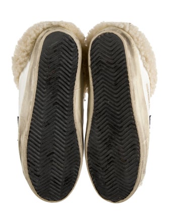 Golden Goose Leather Glitter Accents Sneakers
