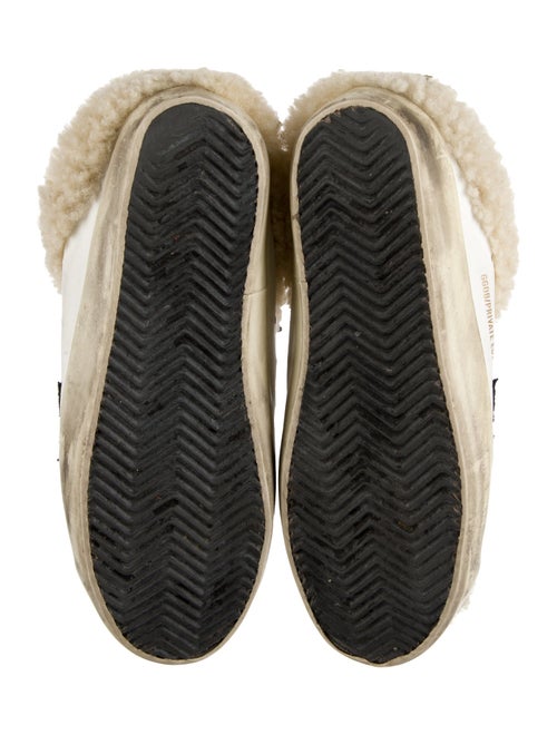 Golden Goose Leather Glitter Accents Sneakers