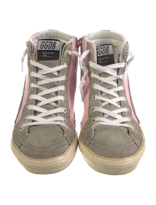 Golden Goose Leather Colorblock Pattern Sneakers