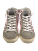 Golden Goose Leather Colorblock Pattern Sneakers