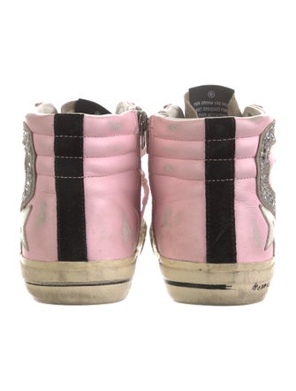 Golden Goose Leather Colorblock Pattern Sneakers