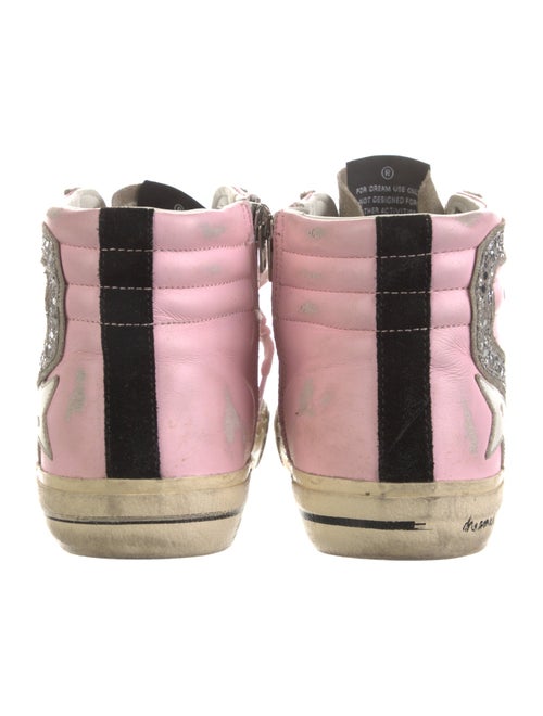 Golden Goose Leather Colorblock Pattern Sneakers