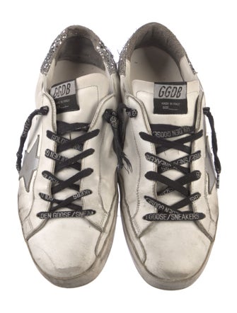 Golden Goose Leather Printed Sneakers